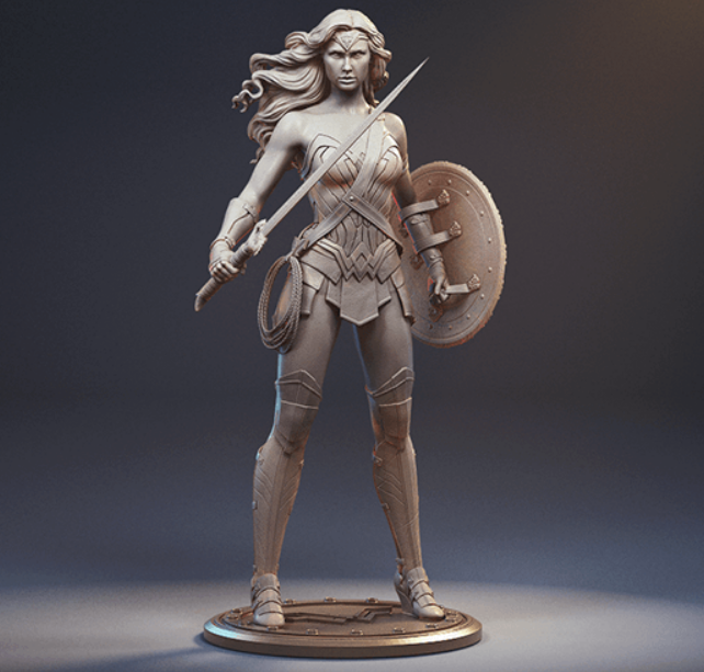 wonder woman sla model, wonder woman sla 3d printing