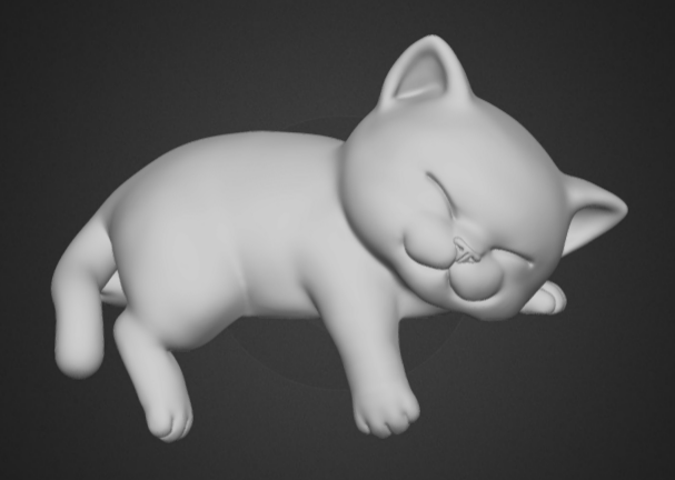 cute kitten 3d printing, kitten sla model