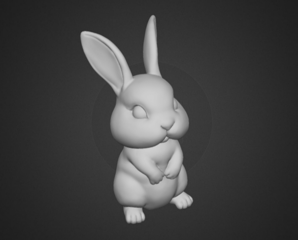 cute rabbit 3d printing, sla 3d models