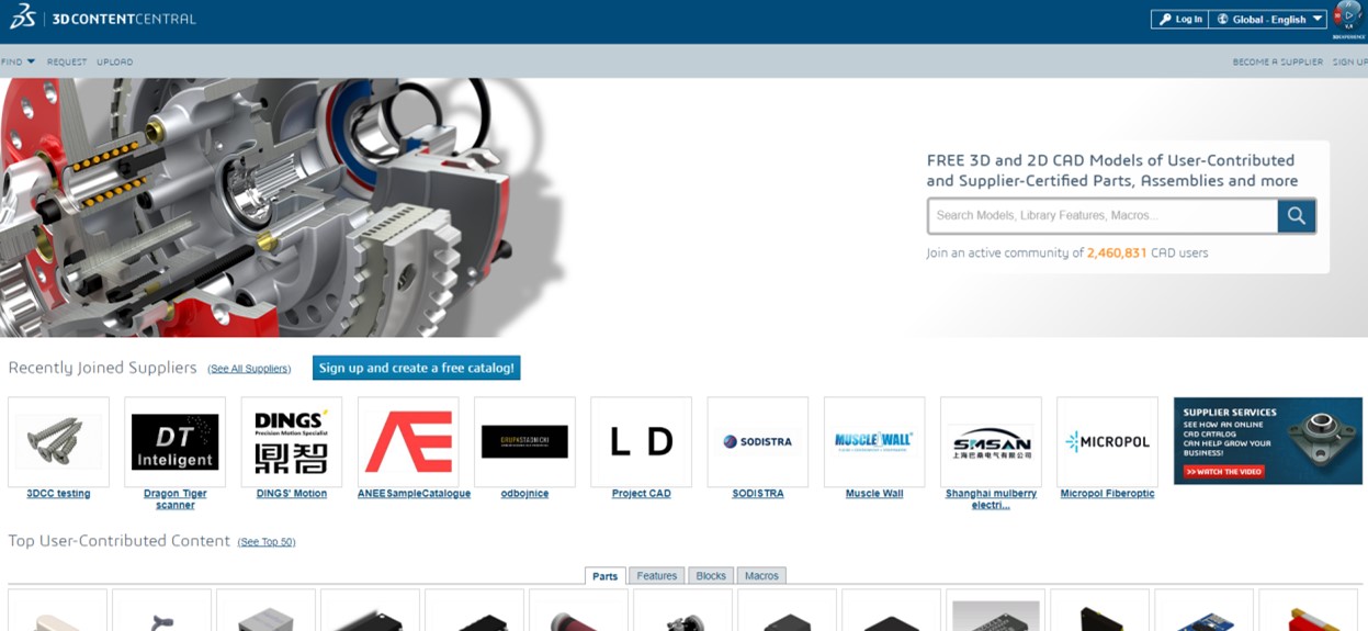 3d content central, 3d print file websites